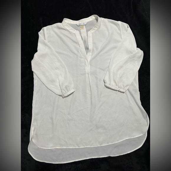 White 3/4 sleeve Blouse - Picture 1 of 2
